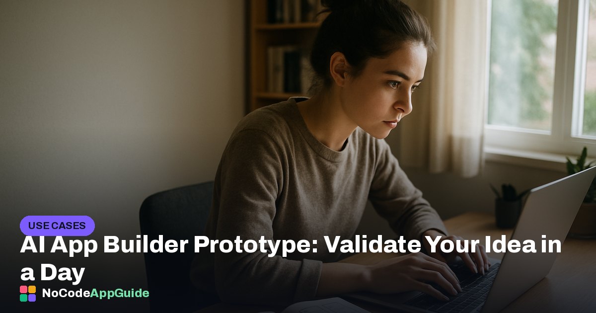 AI App Builder Prototype: Validate Your Idea in a Day