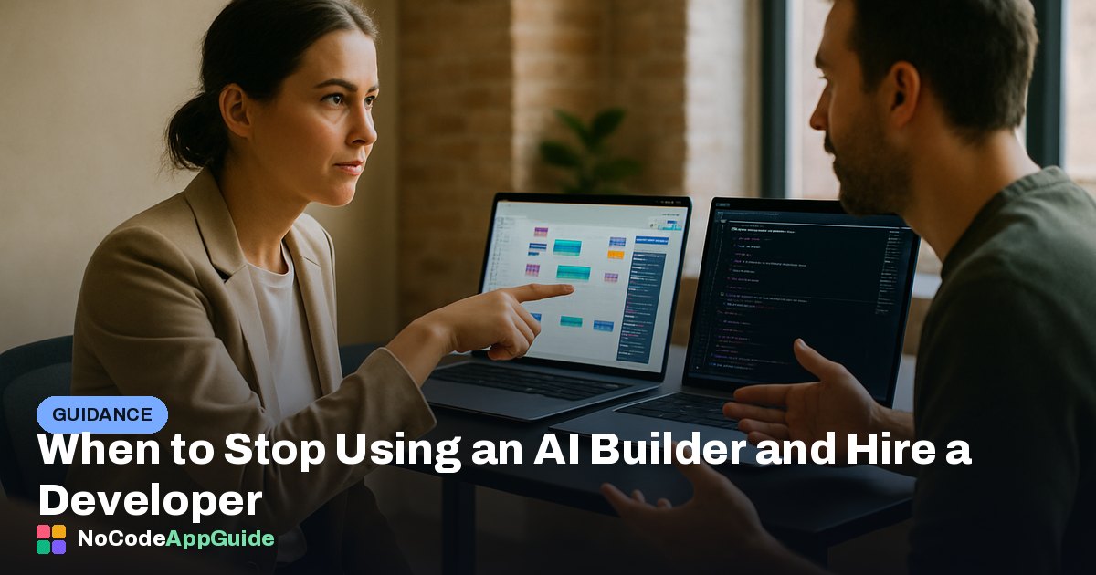 When to Stop Using an AI Builder and Hire a Developer