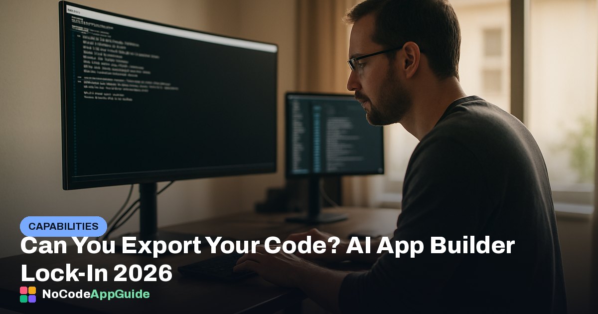 Can You Export Your Code? AI App Builder Lock-In 2026