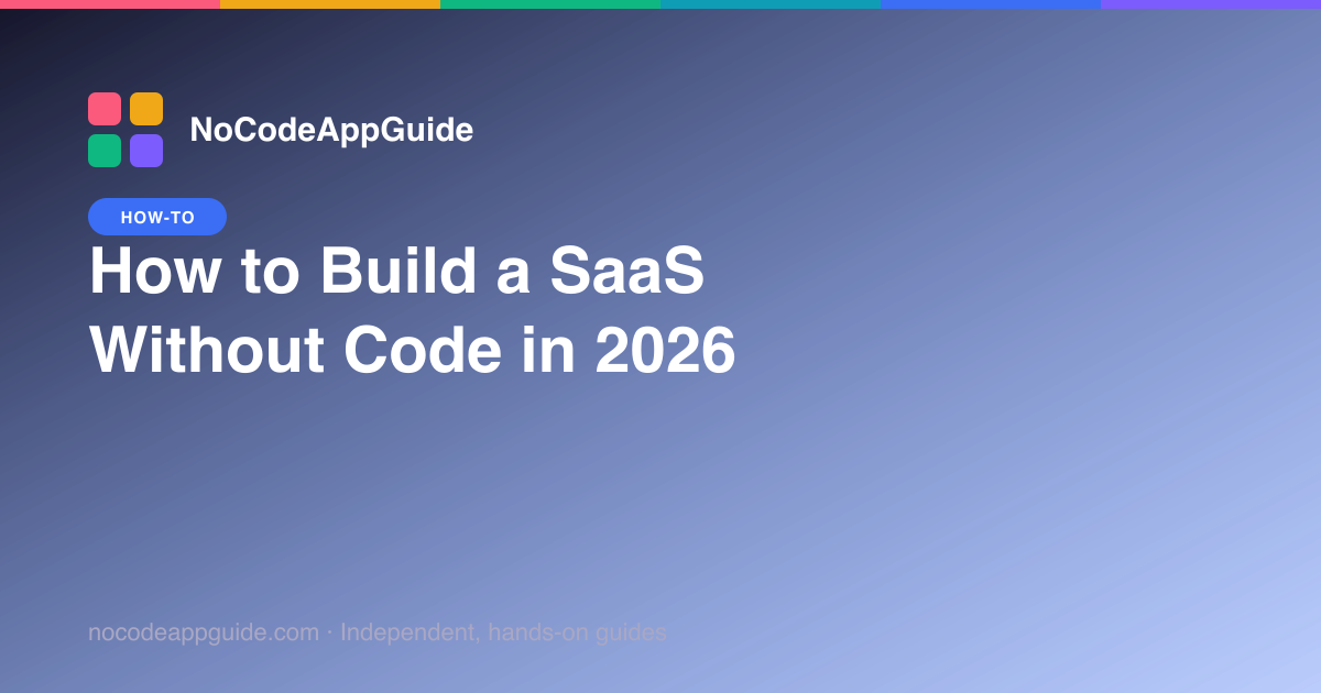 How to Build a SaaS Without Code in 2026